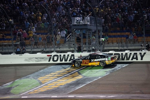 Ryan Blaney wins the inaugural Iowa Corn 350 at Iowa Speedway on June 16, 2024.