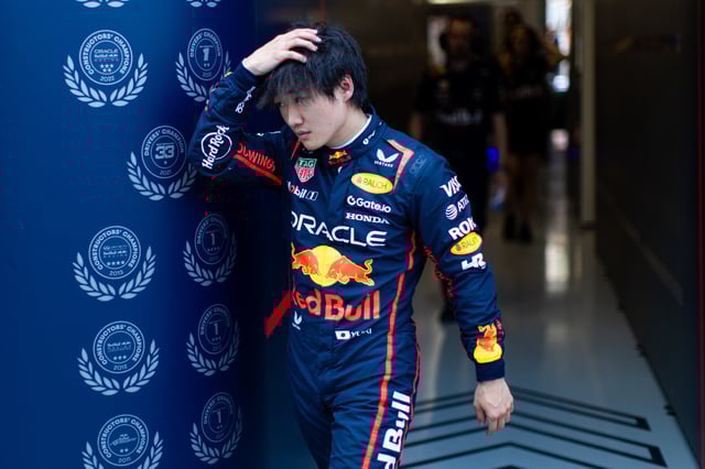 Yuki Tsunoda of Japan and Oracle Red Bull Racing walks in the paddock during final practice ahead of the F1 Grand Prix of Hungary at Hungaroring on August 2, 2025 in Budapest, Hungary.