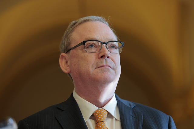 National Economic Council Director Kevin Hassett speaks to reporters after attending a meeting at the U.S. Capitol Building on April 28, 2025 in Washington, DC.