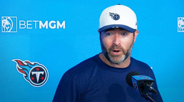 Tennessee Titans Head Coach Brian Callahan fields questions from the media during Day 6 of training camp at Ascension Saint Thomas Sports Park in Nashville, Tenn., Friday, Aug. 1, 2025.

Denny Simmons / The Tennessean / USA TODAY NETWORK via Imagn Images