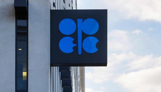 El logo de la Organización de Países Exportadores de Petróleo en la sede del grupo en Viena el 3 de marzo del 2022. (AP foto/Lisa Leutner)