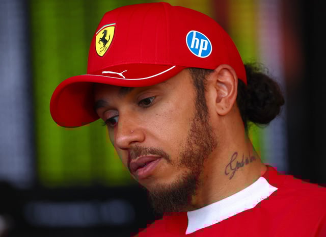 Lewis Hamilton of Great Britain and Scuderia Ferrari is interviewed during practice ahead of the F1 Grand Prix of Hungary at Hungaroring on August 01, 2025 in Budapest, Hungary.