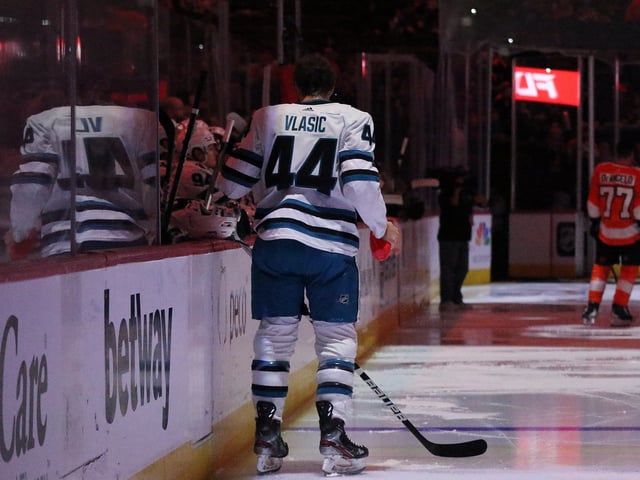 Marc-Edouard Vlasic, San Jose Sharks (Amy Irvin / The Hockey Writers)