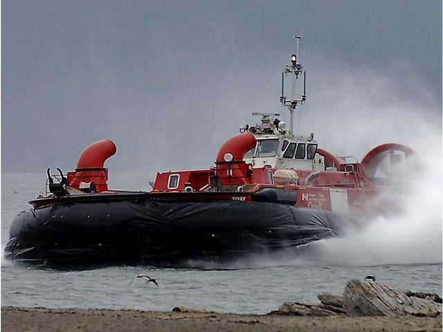 File photo: The Canadian Coast Guard hovercraft Siyay was one of several emergency vessels that responded to a mayday call issued by the Harbour Princess ferry on Aug. 3, 2025 in West Vancouver.