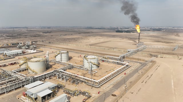 A drone view shows the Zubair Oil Field in Basra, Iraq, January 16, 2025. REUTERS/Mohammed Aty/File Photo