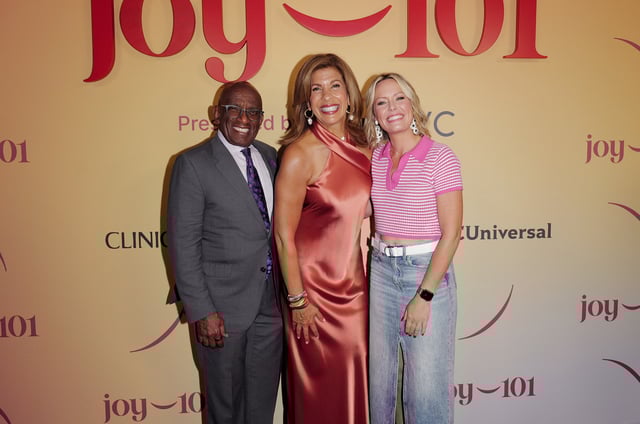NEW YORK, NEW YORK - MAY 28: (L-R) Al Roker, Hoda Kotb, and Dylan Dreyer attends Hoda Kotb's Joy 101 Launch Event at CURRENT at Chelsea Piers on May 28, 2025 in New York City. (Photo by Craig Barritt/Getty Images for Joy 101)