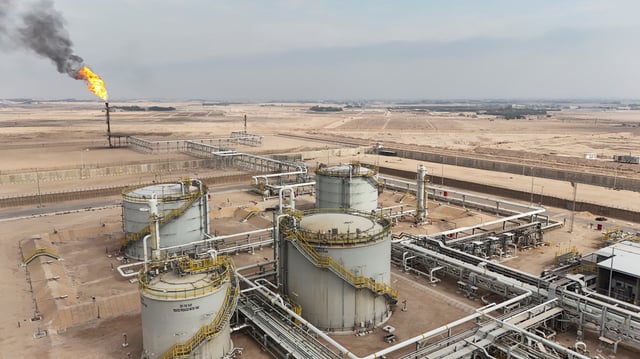 A drone view shows the Zubair Oil Field in Basra, Iraq, January 16, 2025. REUTERS/Mohammed Aty/File Photo