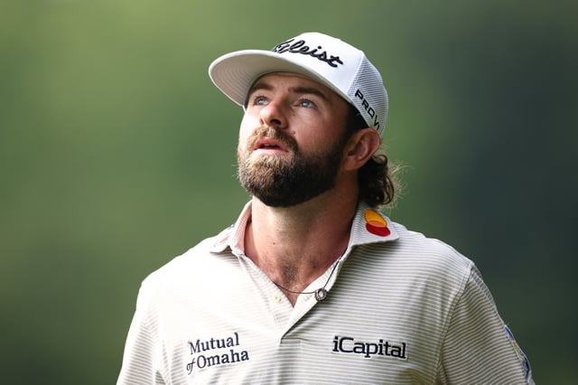 GREENSBORO, NORTH CAROLINA - AUGUST 02: Cameron Young of the United States walks to the 15th tee during the third round of the Wyndham Championship 2025 at Sedgefield Country Club on August 02, 2025 in Greensboro, North Carolina. (Photo by Jared C. Tilton/Getty Images)