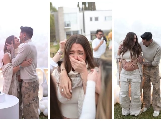 La felicidad de Cami Homs y José Sosa al conocer que tendrán una nena. Fotos: captura video Instagram.