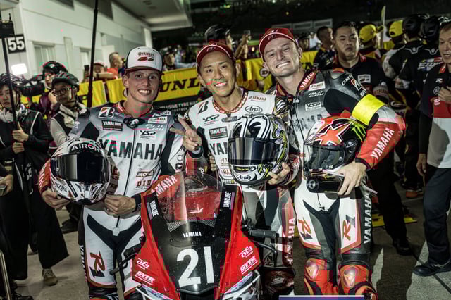 Jack Miller (right) finished second in the 2025 Suzuka 8 Hour.