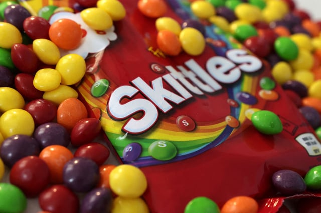 Skittles in the United States will longer be made with titanium dioxide.