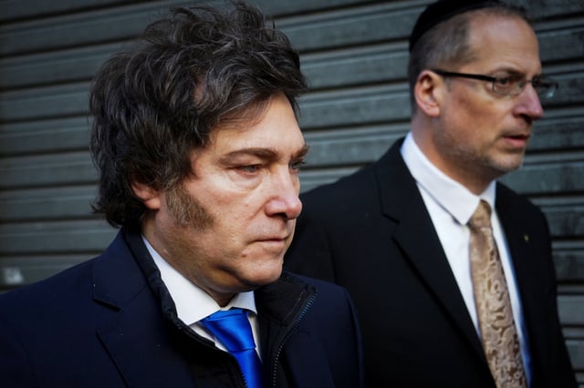 Argentina's President Javier Milei attends an event marking the 31st anniversary of the 1994 bombing attack on the Argentine Israelite Mutual Association (AMIA) community centre, in Buenos Aires, Argentina July 18, 2025. REUTERS/Mariana Nedelcu/File Photo