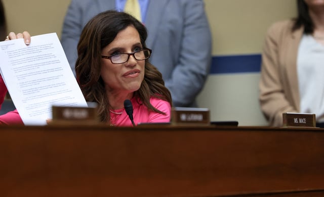 U.S. Rep Nancy Mace (R-SC) attends a House of Representatives Oversight Committee hearing on the U.S. Secret Service and the security lapses that allowed an attempted assassination of Republican presidential nominee Donald Trump, on Capitol Hill in Washington, U.S., July 22, 2024. REUTERS/Kevin Mohatt/File Photo