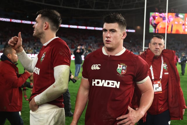 SYDNEY, AUSTRALIA - AUGUST 02:  Dan Sheehan of the British &amp; Irish Lions walks off the pitch after their 2-1 series win, despite them losing the final match during the third test of the series between Australia Wallabies and the British &amp; Irish Lions at the Accor Stadium on August 02, 2025 in Sydney, Australia. (Photo by David Rogers/Getty Images)