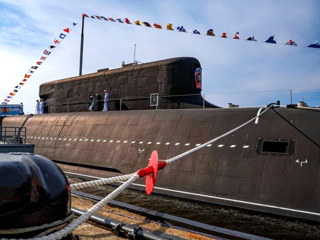 Russia's newest nuclear-powered submarine Knyaz Pozharsky.