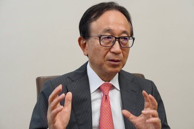 Mitsubishi UFJ Financial Group, Inc. President and Group CEO Hironori Kamezawa talks about their strategy, at their office in Tokyo, Japan, July 31, 2025. REUTERS/Miho Uranaka