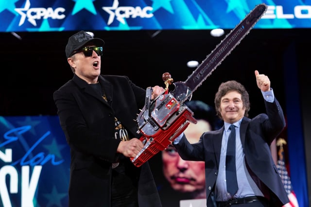 Elon Musk con Javier Milei. (AP / Archivo)