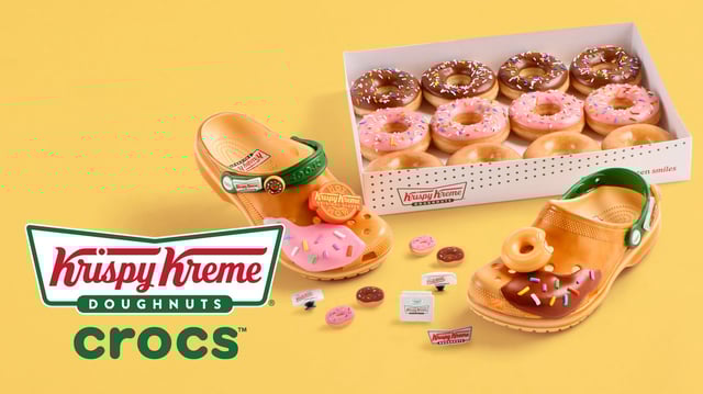 For a limited time, Krispy Kreme and Crocs are offering doughnut-themed shoes and shoe-themed doughnuts.