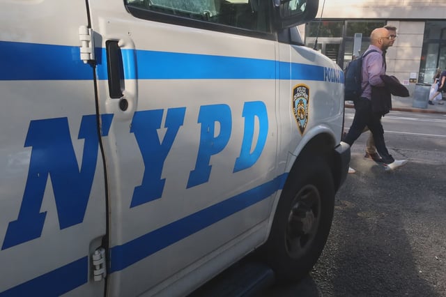 An NYPD vehicle in April