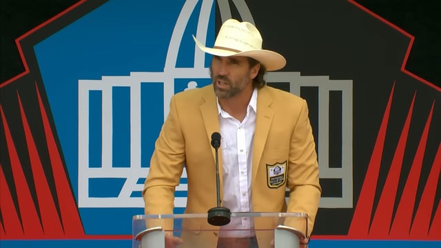 Jared Allen giving his Hall of Fame speech.