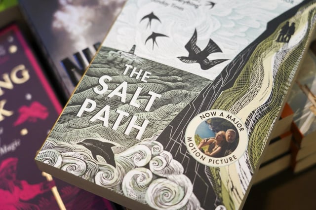 A copy of &#39;The Salt Path&#39; by Raynor Winn on display in a book store in London (Photo: AP)