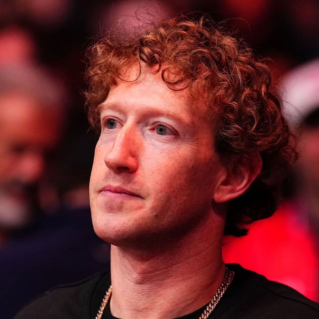 Mark Zuckerberg is seen in attendance during the UFC 313 event at T-Mobile Arena on March 08, 2025 in Las Vegas, Nevada.