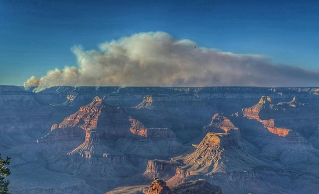 The Dragon Bravo fire continues to burn on the North Rim of the Grand Canyon, a month after being started by lightning