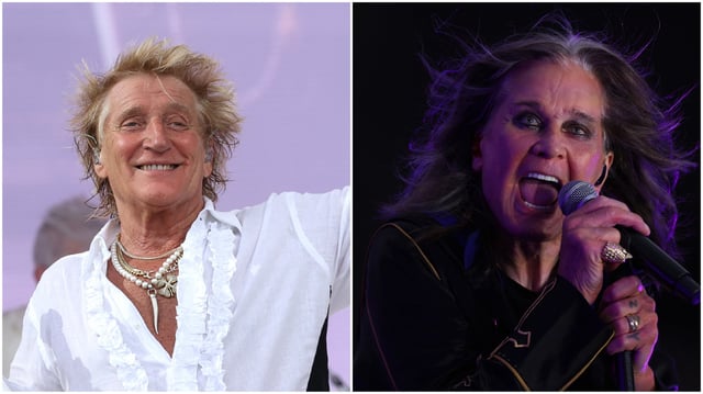 Rod Stewart (left) and Ozzy Osbourne (right)