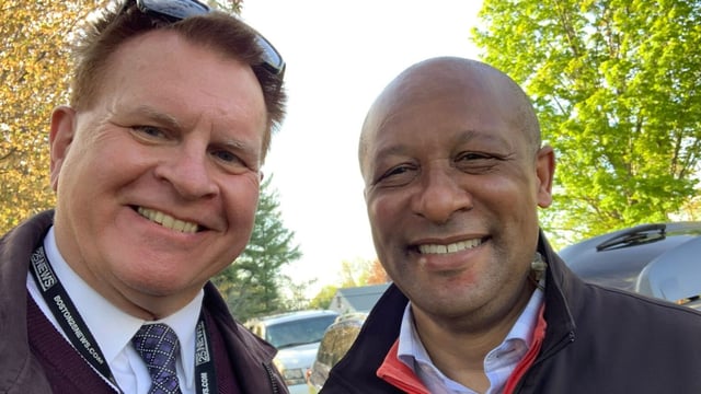Byron Barnett (R) with Bob Ward
