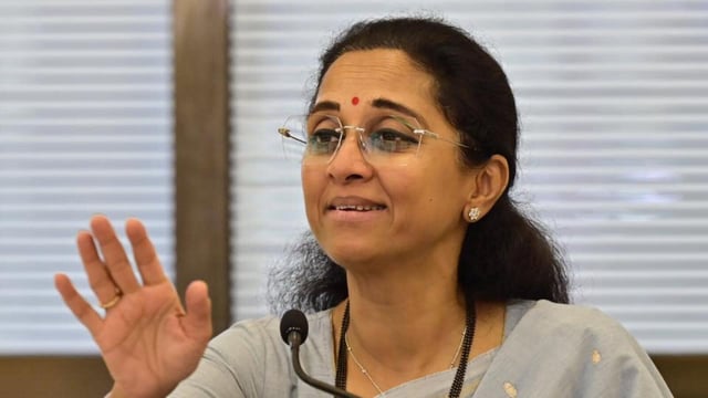 Mumbai, India - June 5, 2025:NCP MP Supriya Sule addressing to media during press conference at YB Chavan center in Mumbai, India, on Thursday, June 5, 2025. (Photo by Anshuman Poyrekar/ Hindustan Times) (Hindustan Times)