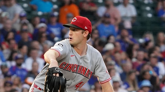 Cincinnati Reds pitcher Nick Lodolo throws against the Chicago Cubs during the first inning at Wrigley Field. 
