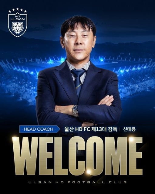This image provided by Ulsan HD FC on Aug. 5, 2025, shows the K League 1 club's new head coach, Shin Tae-yong. (PHOTO NOT FOR SALE) (Yonhap) 