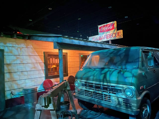 The "Texas Chainsaw Massacre" inside Universal Horror Unleashed.