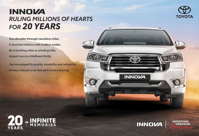 Toyota Innova Completes 20 Years in India