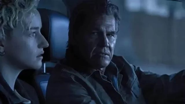 Josh Brolin and Julia Garner in a still from Weapons