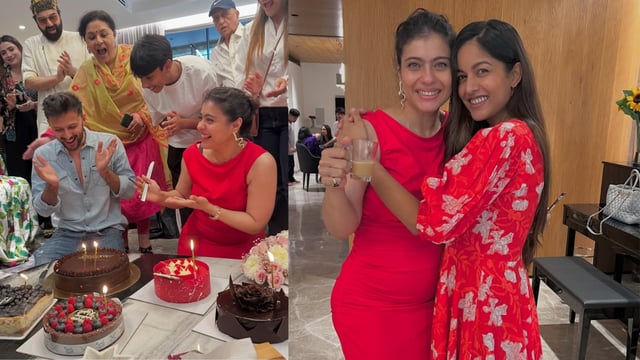 Kajol Cuts Cake With Birthday Twin Vatsal Sheth, Sips On Chai In UNSEEN Pics From Celebrations - See POST