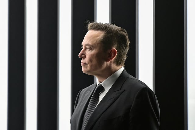 Elon Musk attends the opening ceremony of the new Tesla Gigafactory for electric cars in Gruenheide, Germany, March 22, 2022. Patrick Pleul/Pool via REUTERS/File Photo