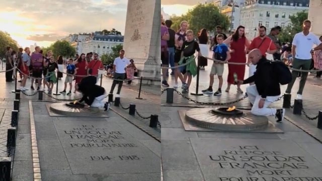 Desecrating a war memorial in France can lead to fines or jail time under broader public order statutes.