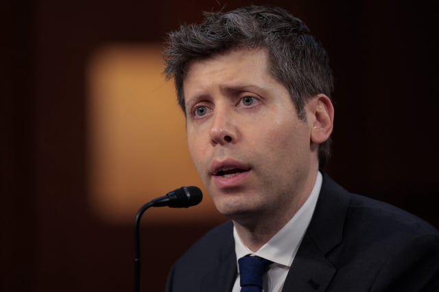 OpenAI CEO Sam Altman testifies before the Senate Committee on Commerce, Science, and Transportation in the Hart Senate Office Building on Capitol Hill on May 08, 2025 in Washington, DC.