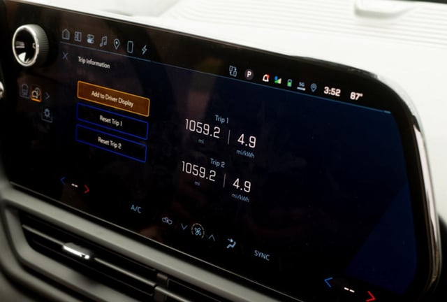 Chevrolet Silverado EV&#39;s odometer.