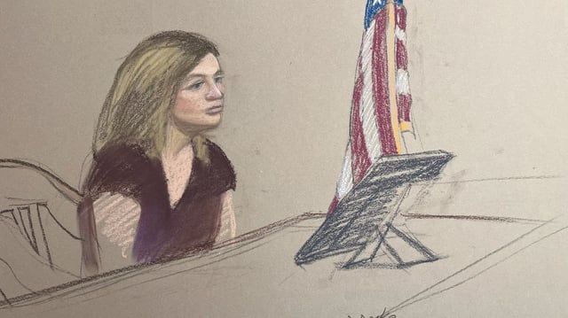 Jessica Leslie during an initial appearance in federal court on July 22, 2205.