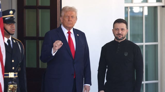 Trump and Zelensky at he White House. Photo: Tierney L Cross/AFP via Getty