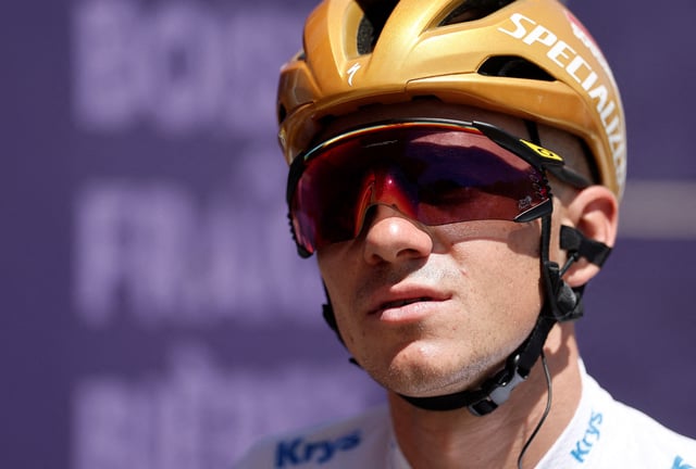 Cycling - Tour de France - Stage 11 - Toulouse to Toulouse - Toulouse, France - July 16, 2025 Soudal Quick-Step's Remco Evenepoel before stage 11 REUTERS/Benoit Tessier/File Photo