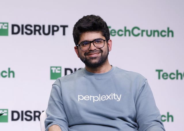 SAN FRANCISCO, CALIFORNIA - OCTOBER 30: (L-R) Devin Coldewey and Aravind Srinivas, Co-Founder & CEO of Perplexity, speak onstage during TechCrunch Disrupt 2024 Day 3 at Moscone Center on October 30, 2024 in San Francisco, California. (Photo by Kimberly White/Getty Images for TechCrunch)