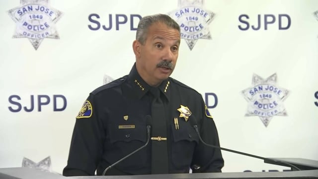 San Jose police Chief Paul Joseph speaks at a news conference Tuesday. (July 8, 2025)
