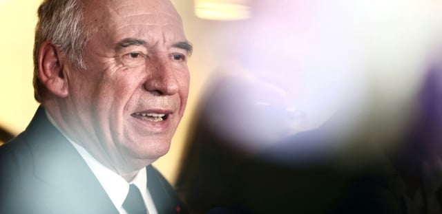 Le Premier ministre François Bayrou le 31 juillet 2025 à Montreuil, en Seine-Saint-Denis