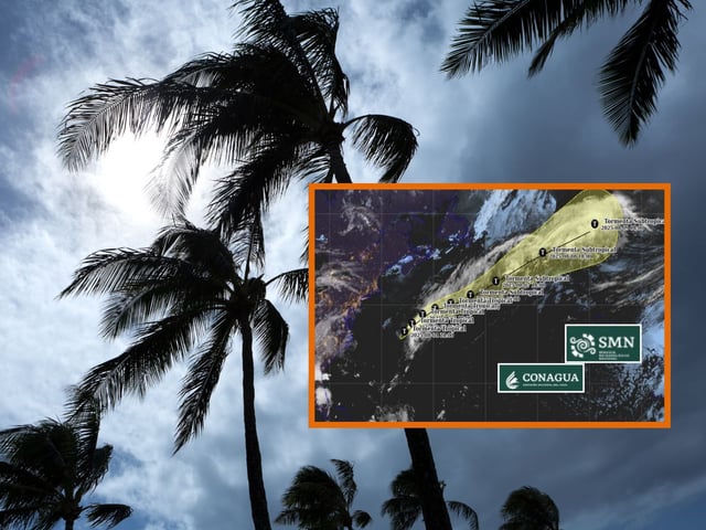 Tormenta Tropical Dexter se forma en el Atlántico: ¿Qué estados de México afectará con fuertes lluvias? | Crédito: SMN (Conagua)/Canva