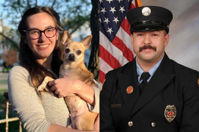 Veterinarian Dr. Lauren Semanchik and Berkeley Township PBA mechanic Tyler Webb.