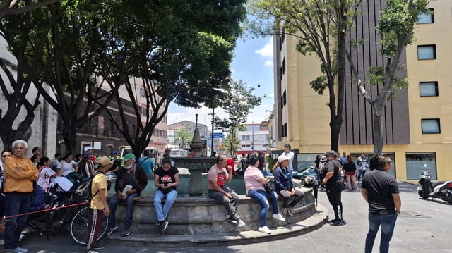 Protesta anti punto 420 en la Plaza de la Concepción.