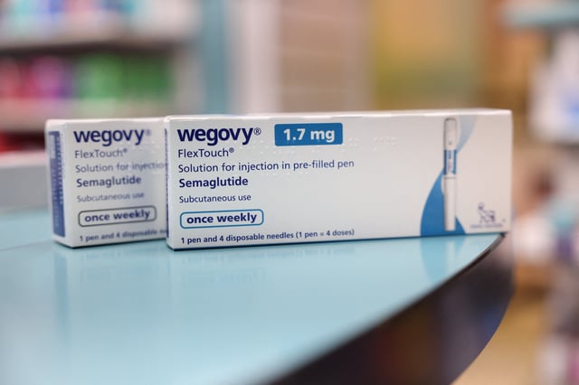 Boxes of Wegovy made by Novo Nordisk are seen at a pharmacy in London, Britain March 8, 2024. REUTERS/Hollie Adams/File Photo
